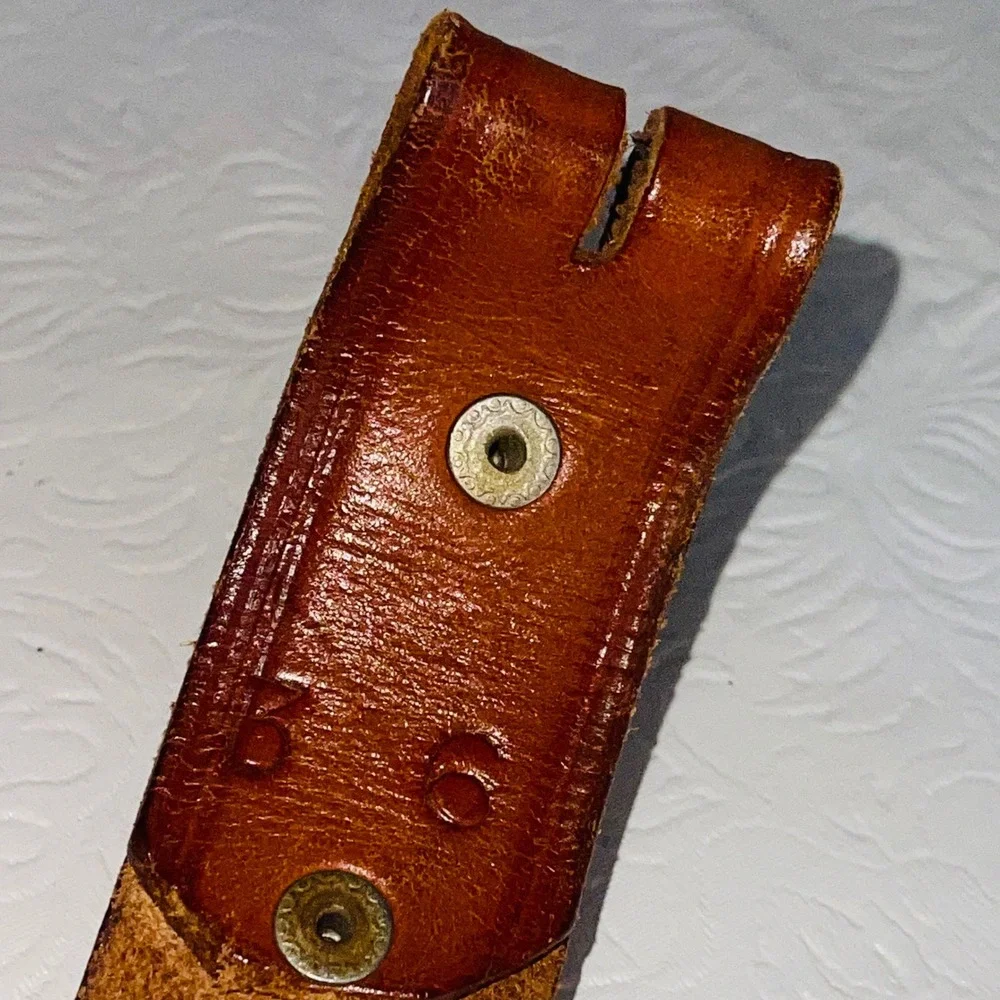 Vintage Men's Hand-Laced Braided Leather Western Belt Strap (Size 36)